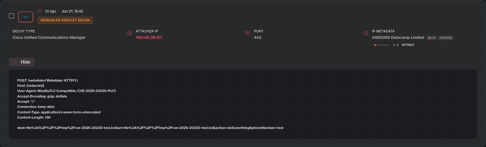 Cisco Unified CM flaw CVE-2026-20230 now exploited in attacks