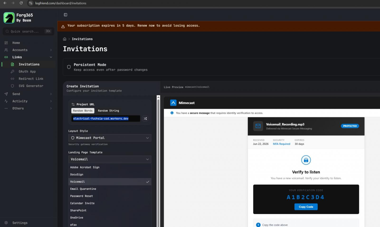 New Forg365 phishing platform uses AI to target Microsoft 365 accounts