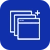Icon of two overlapping window panes (representing multiple windows)